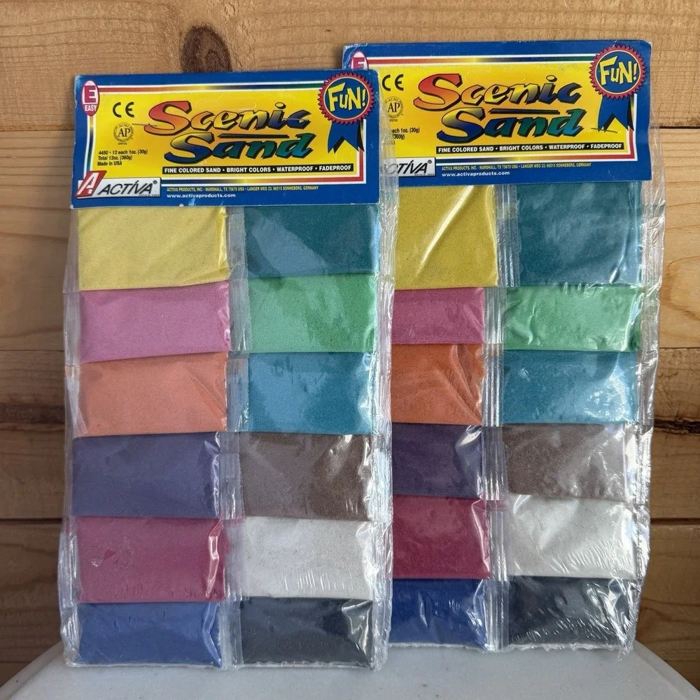 Variety of Activa Scenic Sands/ Sand Dazzle VTG Craft Old Stock Multi Colors 3pk